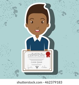 student diploma graduate graphic vector illustration eps 10