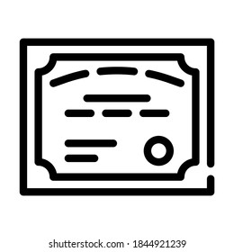 student diploma line icon vector. student diploma sign. isolated contour symbol black illustration