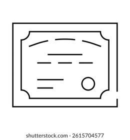 student diploma line icon vector. student diploma sign. isolated contour symbol black illustration