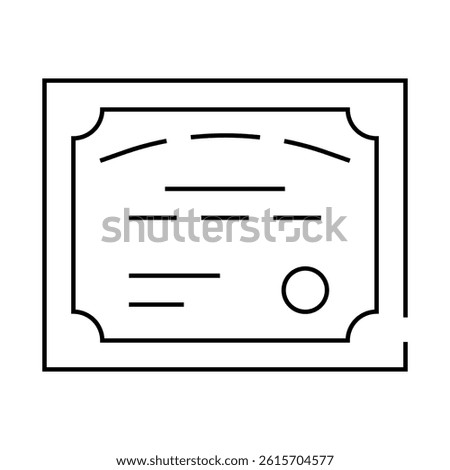 student diploma line icon vector. student diploma sign. isolated contour symbol black illustration