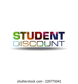 Student Discount Colorful Vector Icon Design