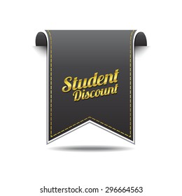 Student Discount golden Vector Icon Design
