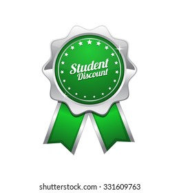 Student Discount Green Vector Icon Design