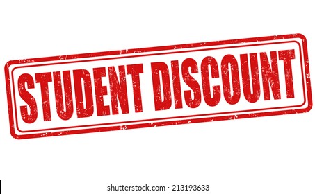 Student Discount Grunge Rubber Stamp On White Background, Vector Illustration
