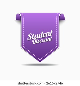 Student Discount Purple Vector Icon Design
