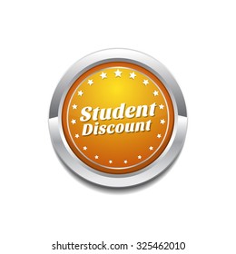 Student Discount Yellow Vector Icon Button