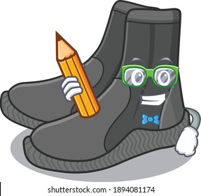 A student dive booties mascot design study at home during pandemic