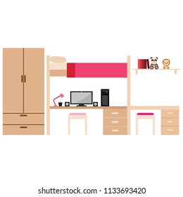 Student dorm room