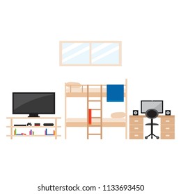 Student dorm room