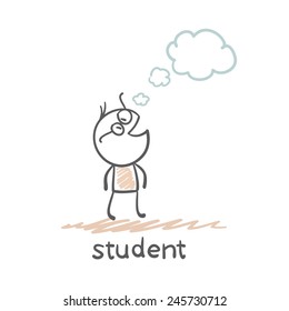 student dreams illustration