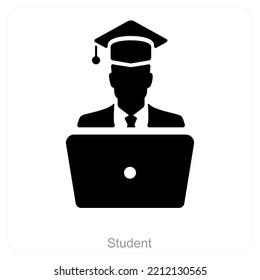 Concepto de ícono estudiantil y educativo