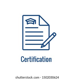 Student Education Icon w imagery depicting the education process and payment