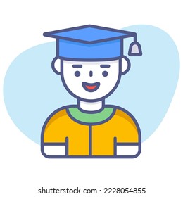 Student, education, university Modern concepts flat design, Premium quality vector illustration concept. Vector symbol.