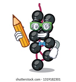 Student eldeyberry in a cartoon fruit basket