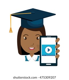 student elearning education icon vector illustration design
