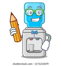 Student electric water cooler against the cartoon
