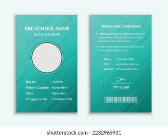 Student and employee vatical id card template