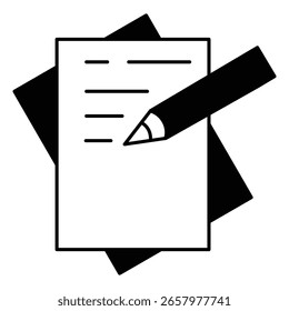 Estudiante Ensayo Envío Vector Icono Ilustración Diseño