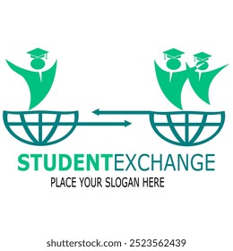 STUDENT EXCHANGE VEKTOR PLATZIEREN SIE IHREN SLOGAN HIER