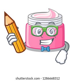 Student face cream in the cartoon form