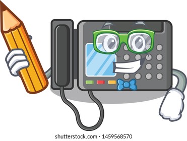 Student fax machine in the character shape