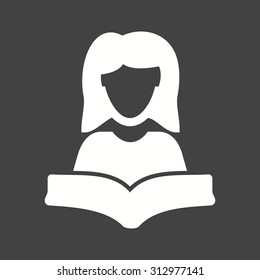Student, female, school icon vector image. Can also be used for professionals. Suitable for web apps, mobile apps and print media.