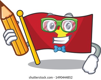 Student flag vietnam isolated with the character