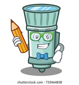 Student flashlight cartoon character style
