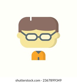 student flat icon, isolated icon in light background, perfect for website, blog, logo, graphic design, social media, UI, mobile app
