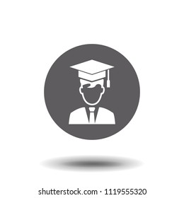 student flat Icon vetor. student design