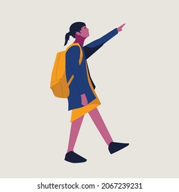 student flat illustration and image