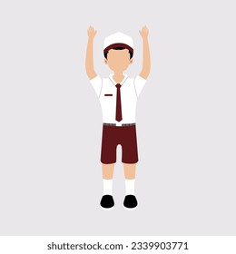 Student flat illustration vector element