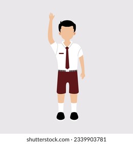 Student flat illustration vector element