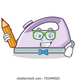 Student flat iron character vector art