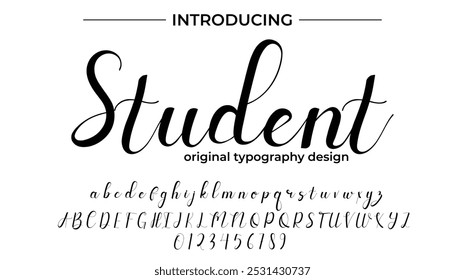 Pincel con estilo pintado con letras mayúsculas del Vector, alfabeto, tipografía