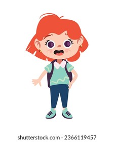 student girl character isolated icon