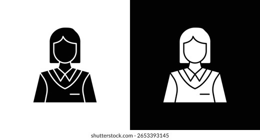 Ícone de Menina Estudante Gráficos escalonáveis de vetor