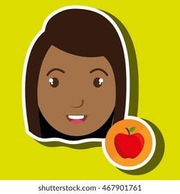 student girl school icon vector illustration graphic