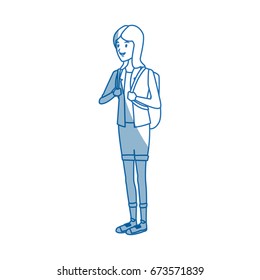 student girl teenager standing character person