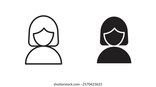 Student Girl vector web icons set