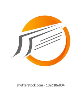 student global study education book logo on the circle vector sign symbol