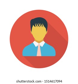 student glyph flat vector icon