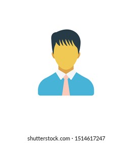 student glyph flat vector icon