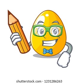 Student golden eggo on isolated image mascot