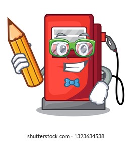 Student gosoline pump isolated in the mascot
