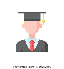 Student and graduate flat icon,symbol and vector,Can be used for web, print and mobile