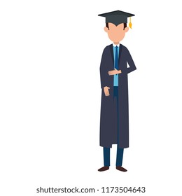 student graduated avatar character