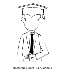 student graduated avatar character