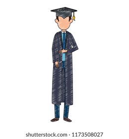 student graduated avatar character