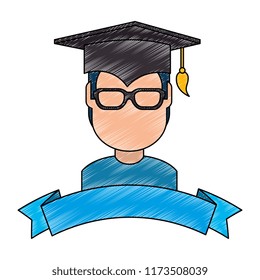student graduated avatar character